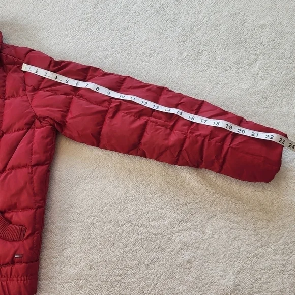 Tommy Hilfiger Quilted Down Red Women's Jacket Size Small - Picture 12 of 14